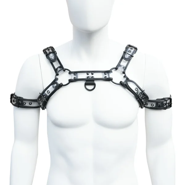 Clear PU Leather Harness Armbands