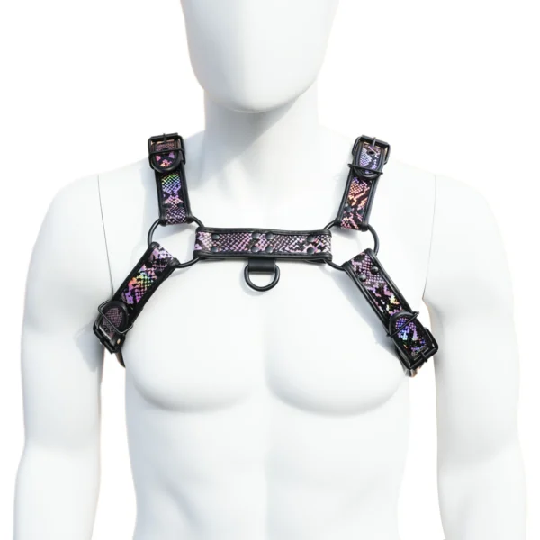 Snakeskin PU Leather Harness