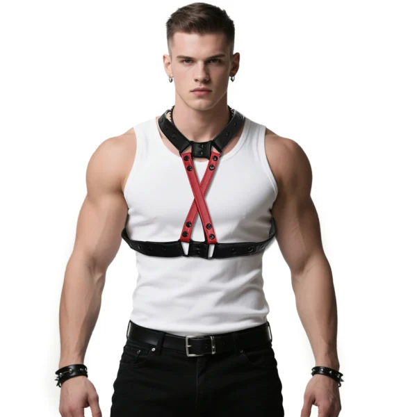 PU Leather Harness - X（4clolor）